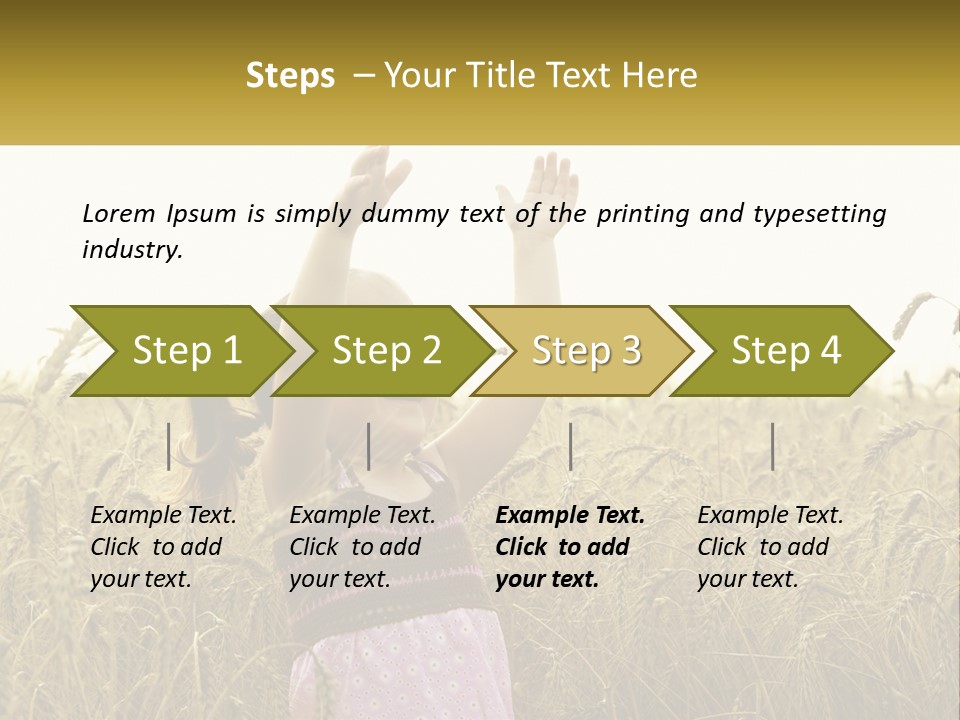 Yellow Female Happiness PowerPoint Template