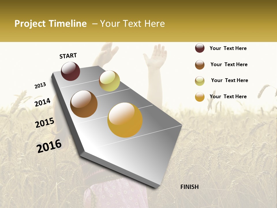 Yellow Female Happiness PowerPoint Template