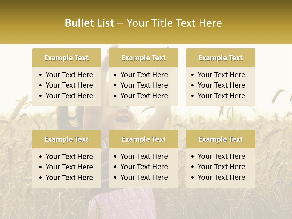 Yellow Female Happiness PowerPoint Template