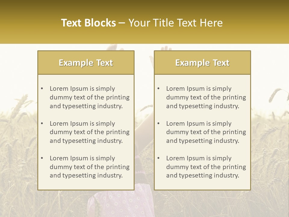 Yellow Female Happiness PowerPoint Template