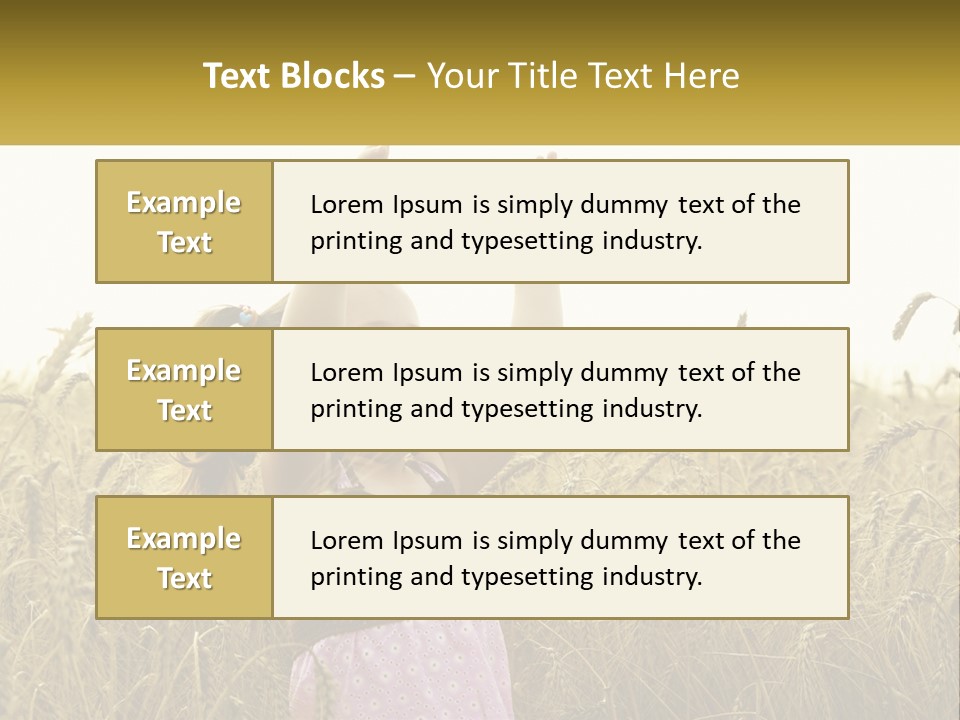 Yellow Female Happiness PowerPoint Template