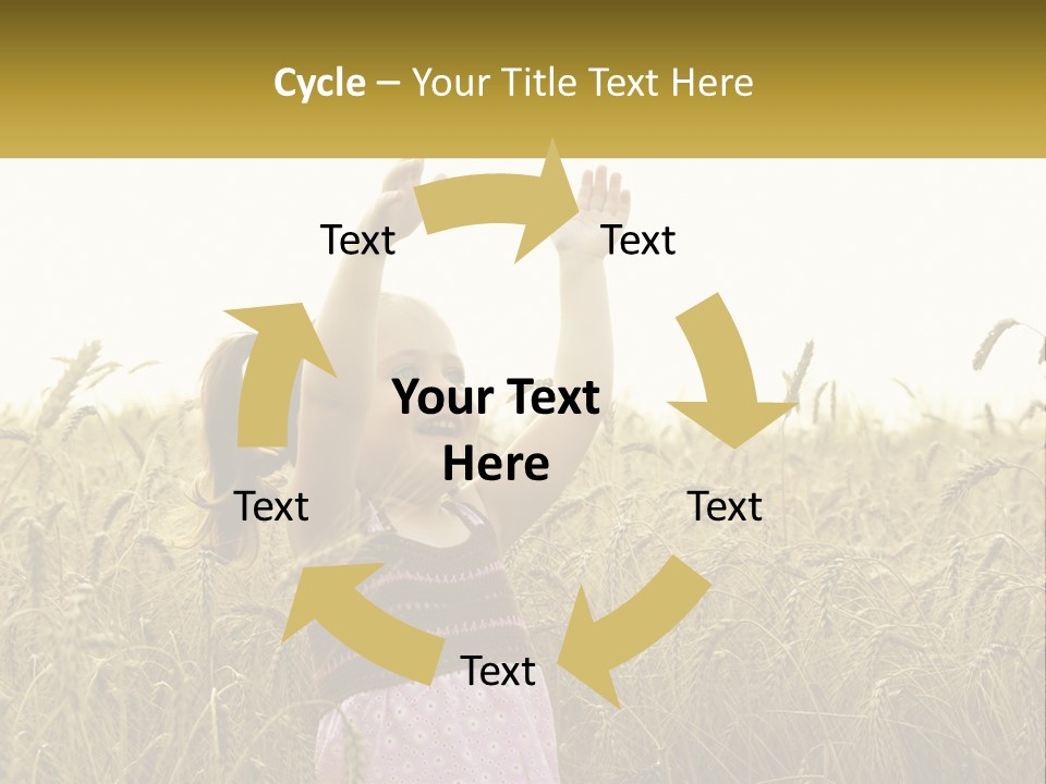 Yellow Female Happiness PowerPoint Template