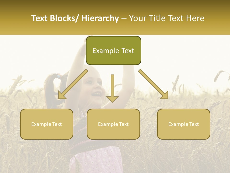 Yellow Female Happiness PowerPoint Template