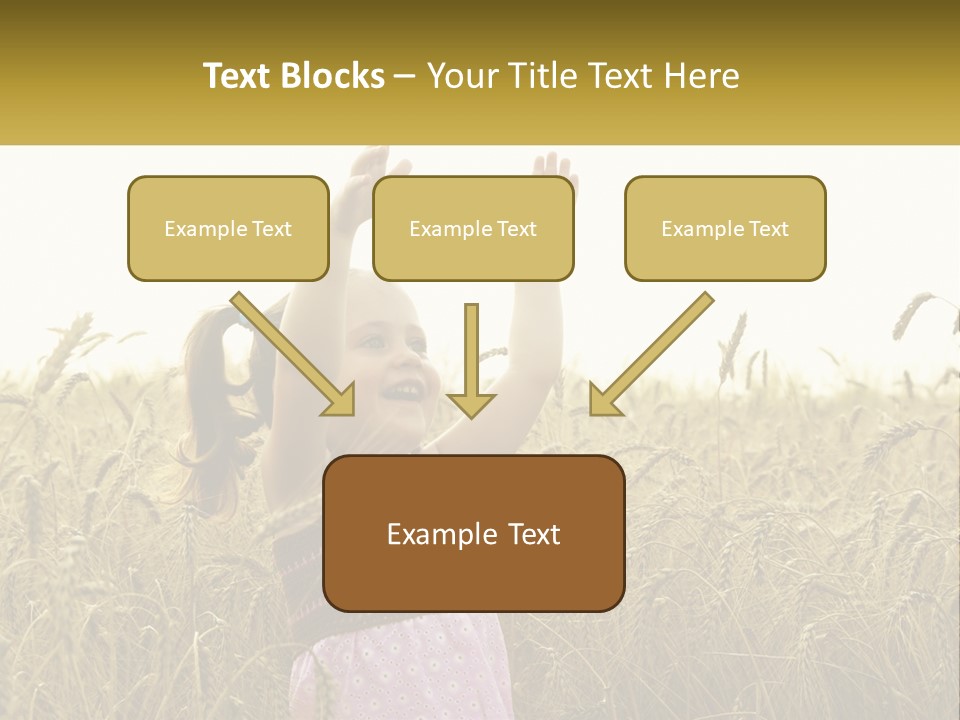 Yellow Female Happiness PowerPoint Template