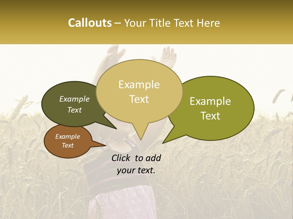 Yellow Female Happiness PowerPoint Template