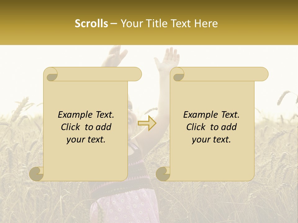 Yellow Female Happiness PowerPoint Template