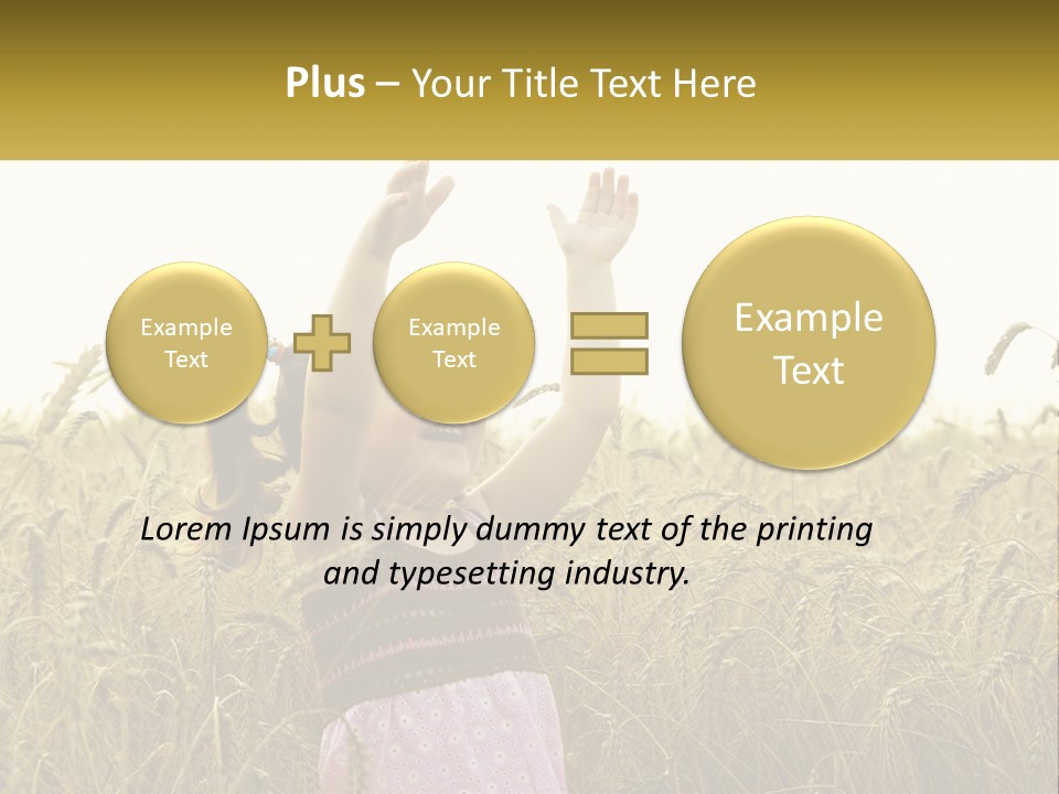Yellow Female Happiness PowerPoint Template