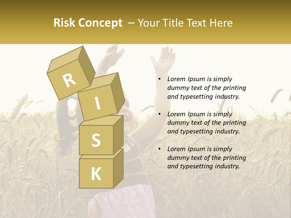 Yellow Female Happiness PowerPoint Template