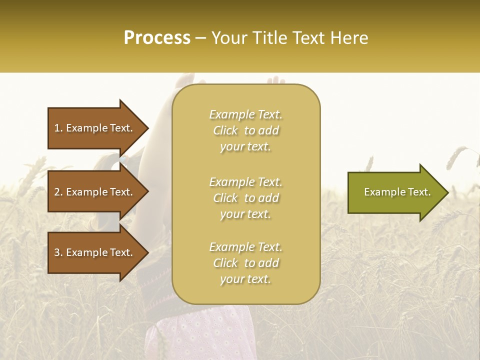 Yellow Female Happiness PowerPoint Template