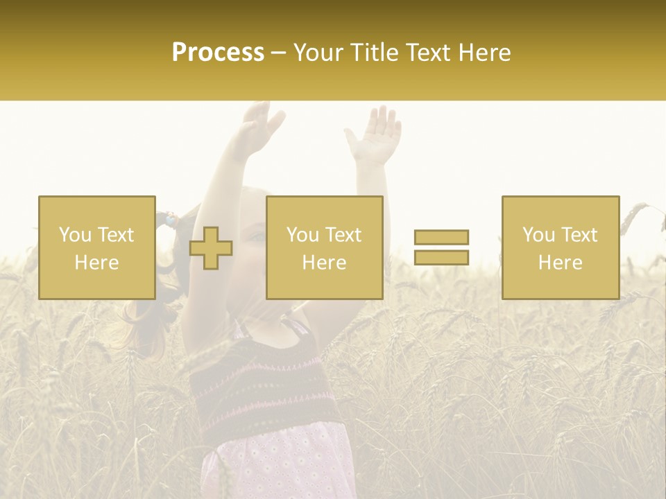 Yellow Female Happiness PowerPoint Template