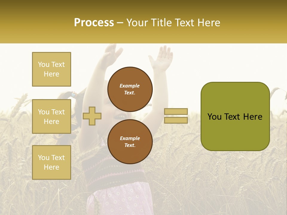 Yellow Female Happiness PowerPoint Template