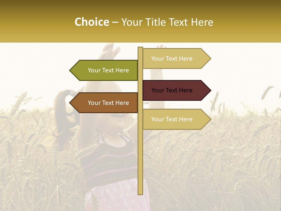 Yellow Female Happiness PowerPoint Template