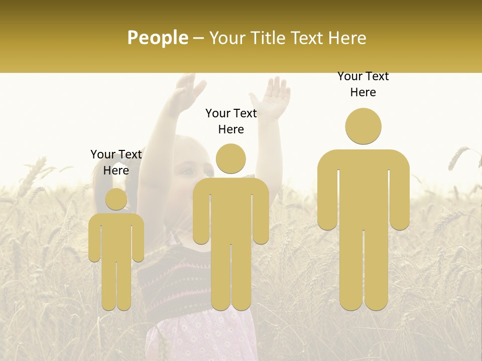 Yellow Female Happiness PowerPoint Template