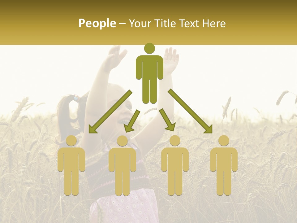 Yellow Female Happiness PowerPoint Template