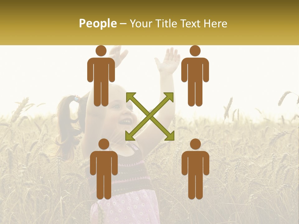 Yellow Female Happiness PowerPoint Template