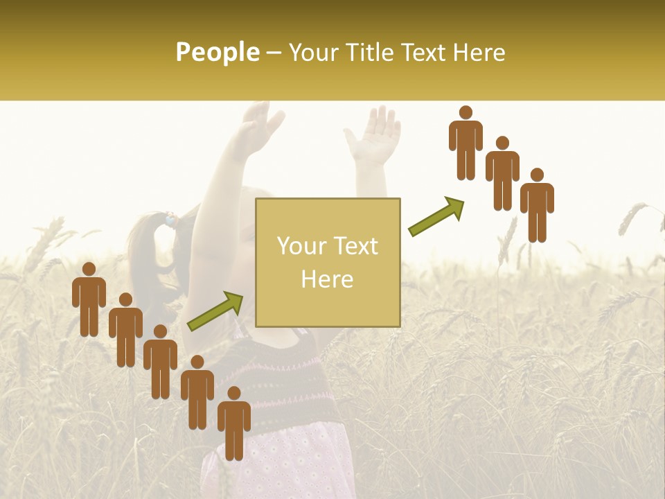 Yellow Female Happiness PowerPoint Template