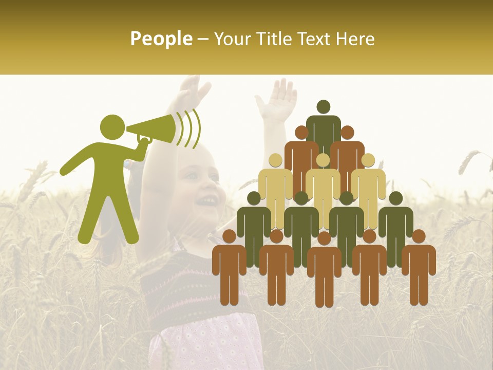 Yellow Female Happiness PowerPoint Template