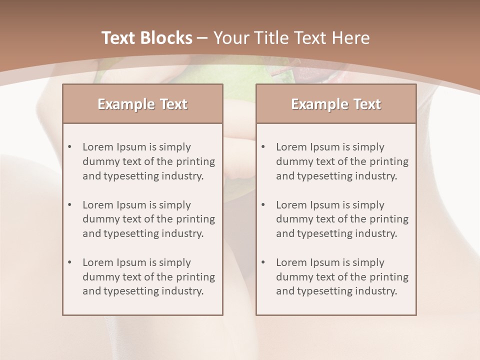 Calories Face Vitamin PowerPoint Template