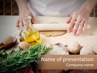 Olive Table Cuisine PowerPoint Template