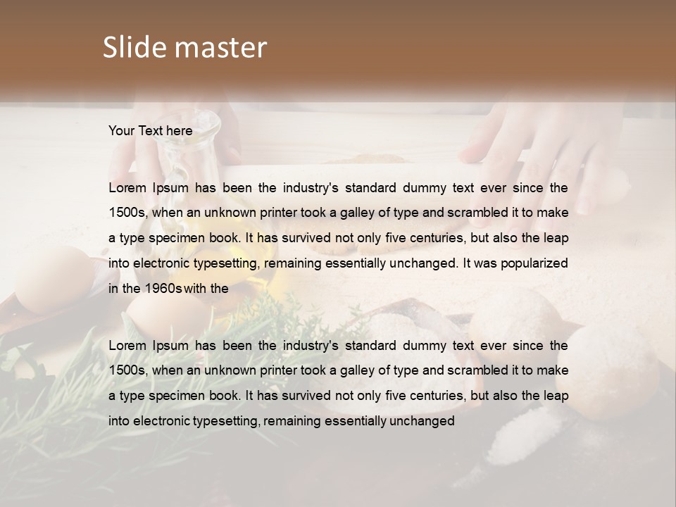Olive Table Cuisine PowerPoint Template