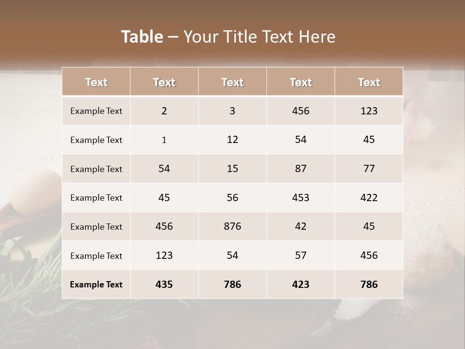 Olive Table Cuisine PowerPoint Template