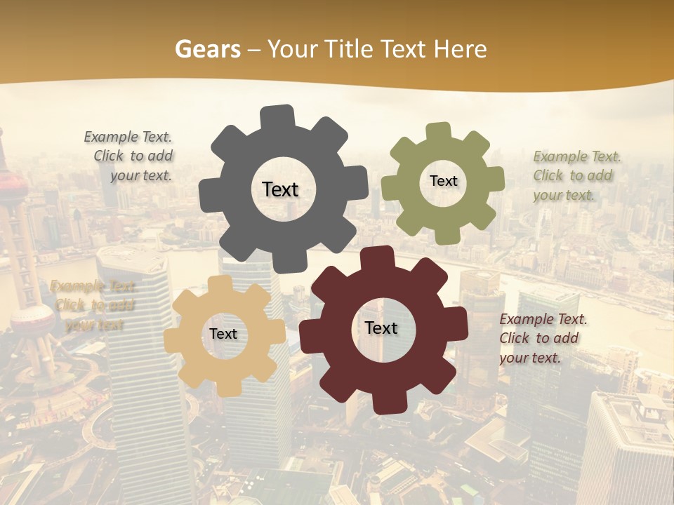 Bridge China View PowerPoint Template