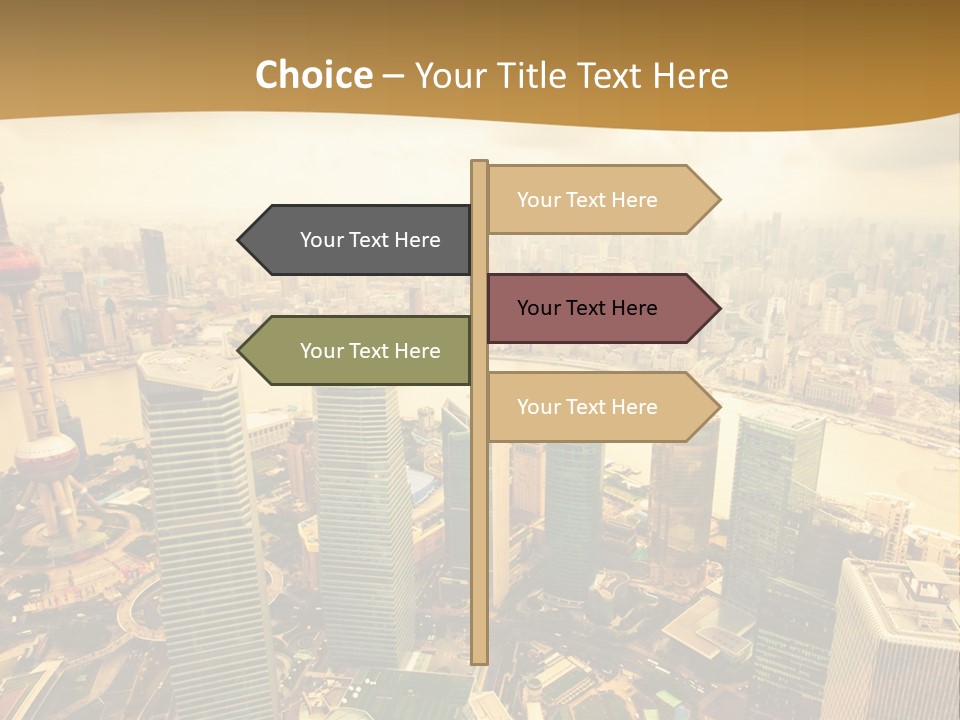 Bridge China View PowerPoint Template