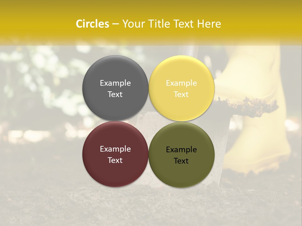 Copy Space Woman Soil PowerPoint Template