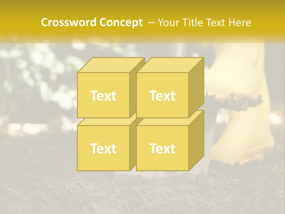 Copy Space Woman Soil PowerPoint Template