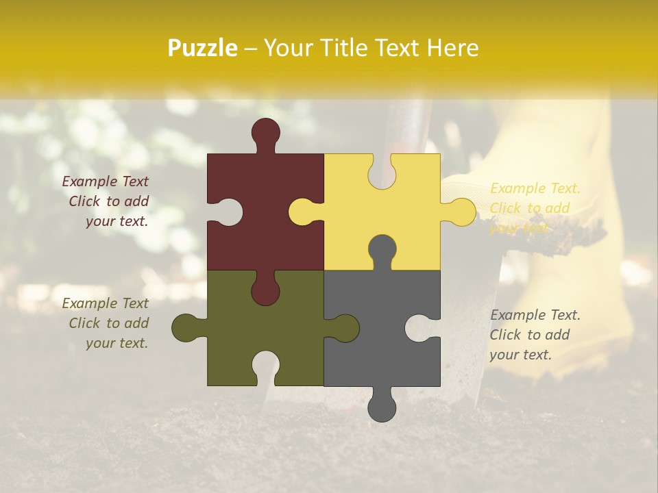 Copy Space Woman Soil PowerPoint Template