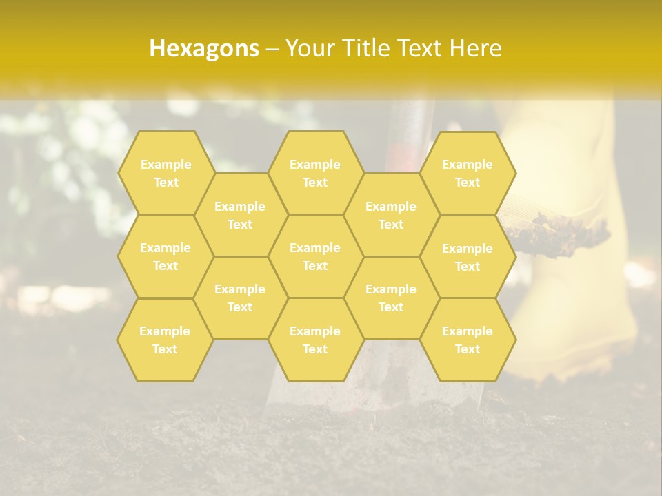 Copy Space Woman Soil PowerPoint Template