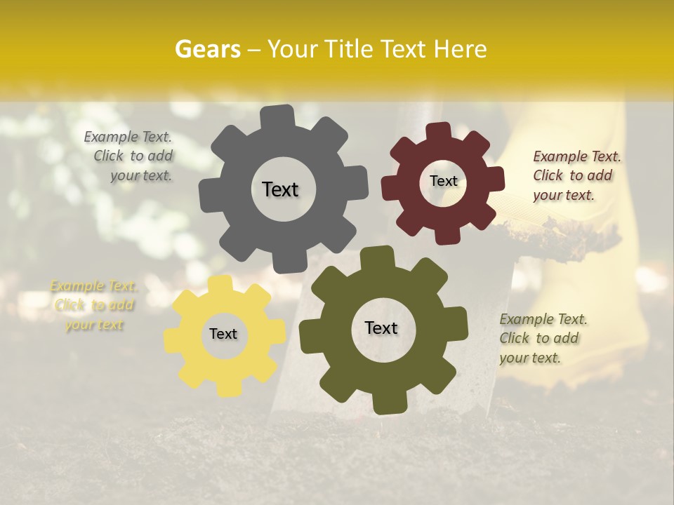 Copy Space Woman Soil PowerPoint Template