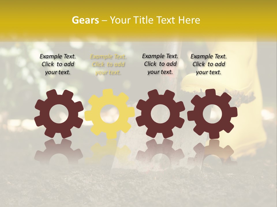 Copy Space Woman Soil PowerPoint Template