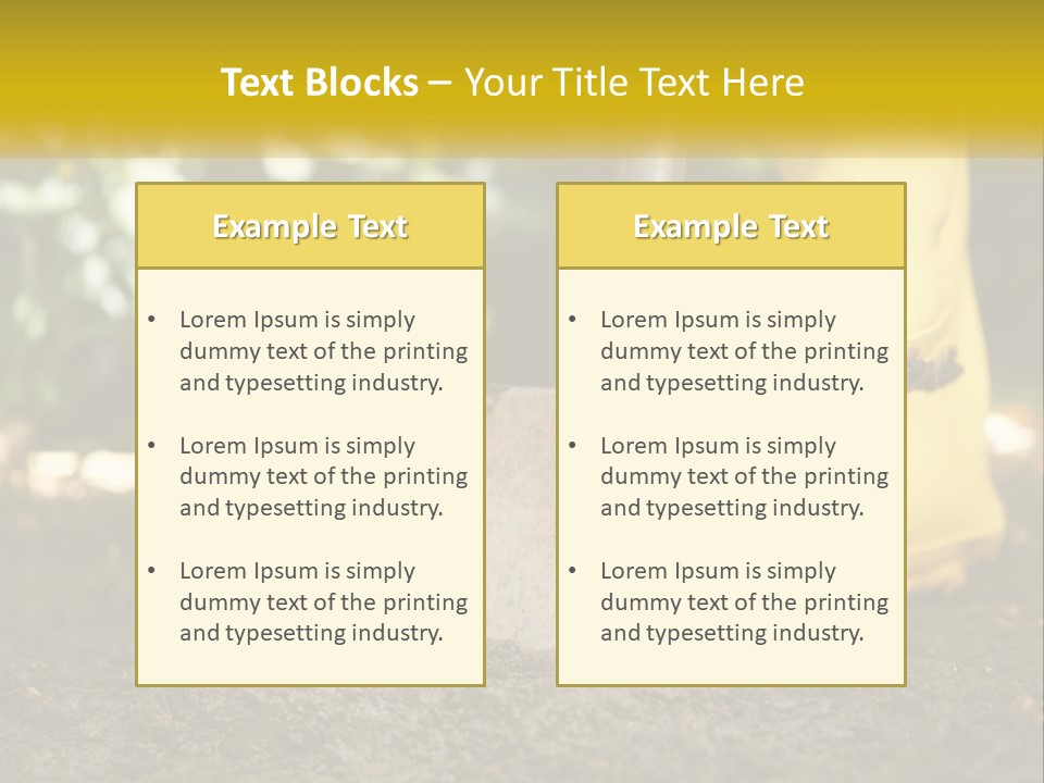Copy Space Woman Soil PowerPoint Template