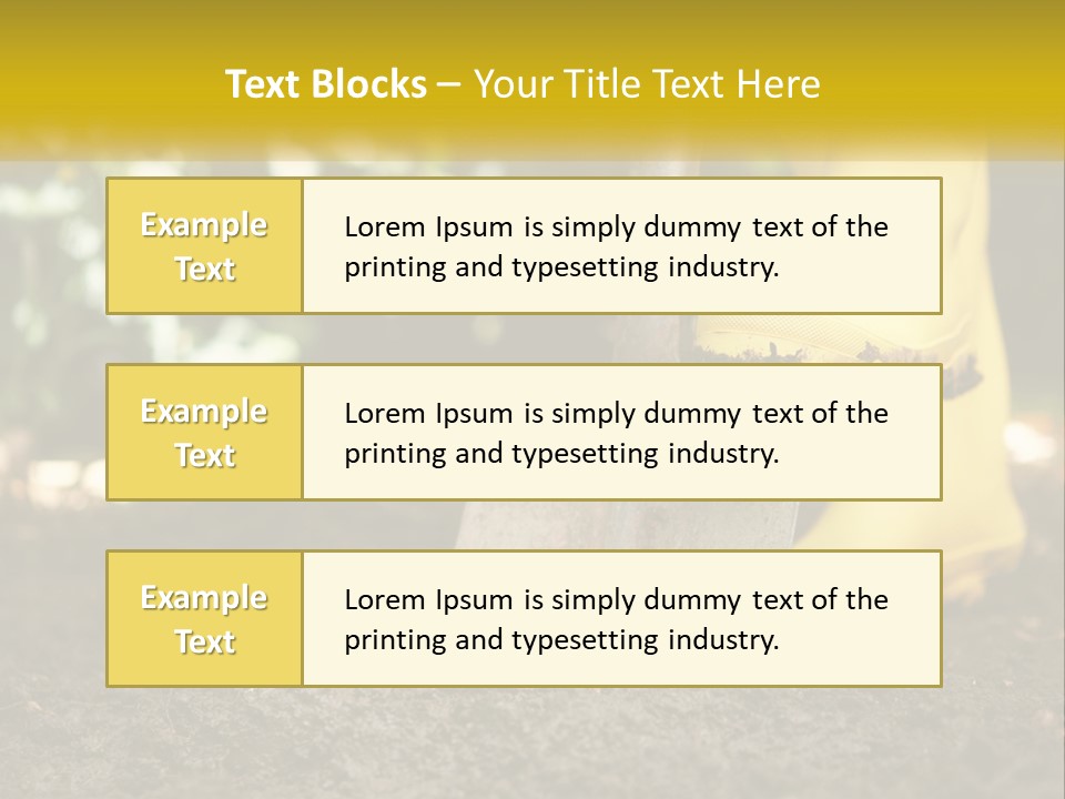Copy Space Woman Soil PowerPoint Template