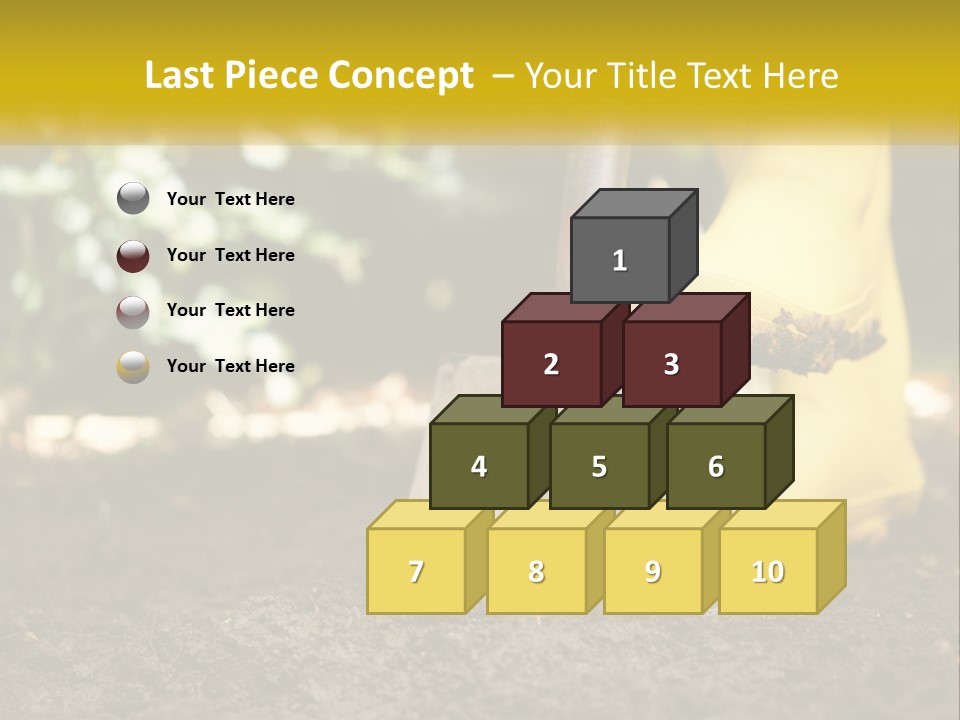 Copy Space Woman Soil PowerPoint Template