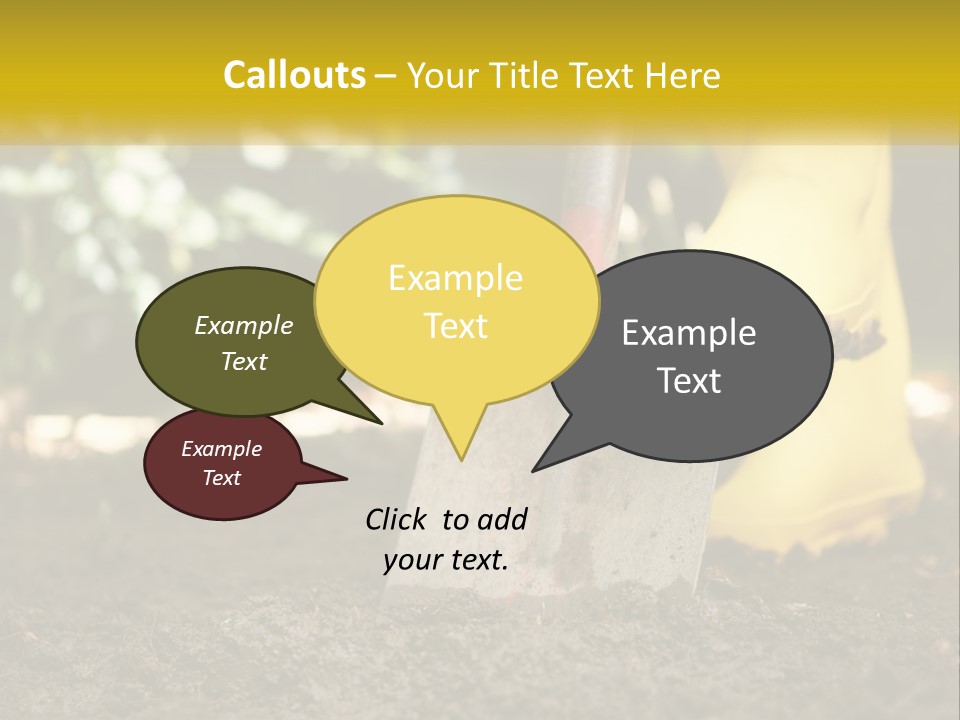 Copy Space Woman Soil PowerPoint Template