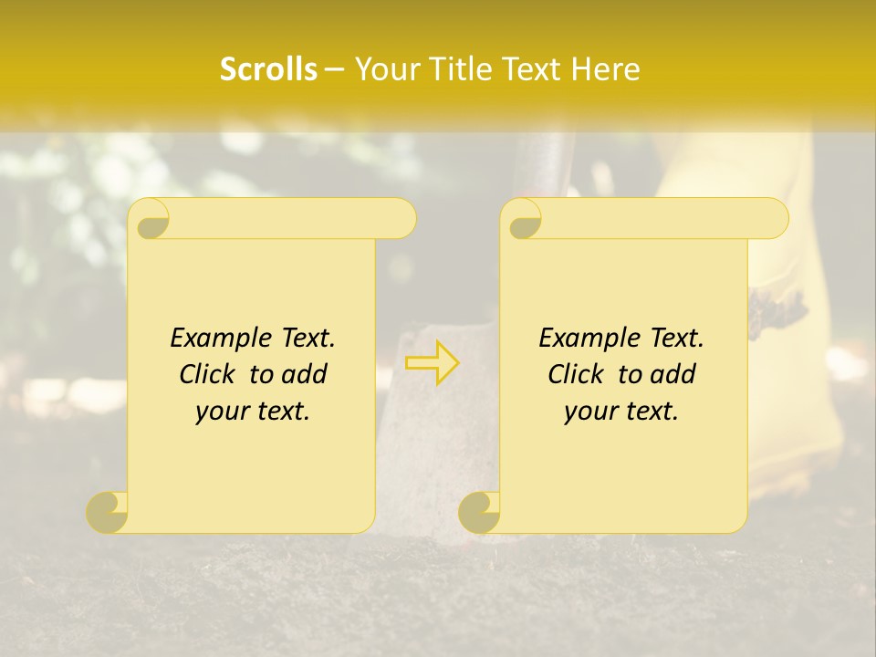 Copy Space Woman Soil PowerPoint Template