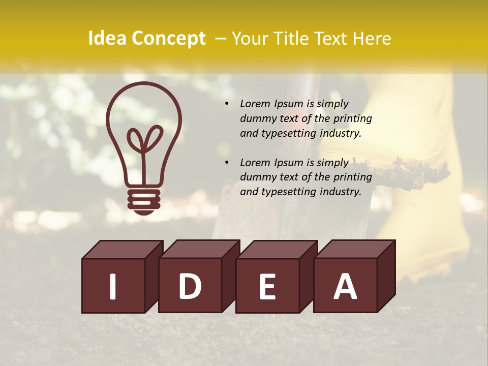 Copy Space Woman Soil PowerPoint Template