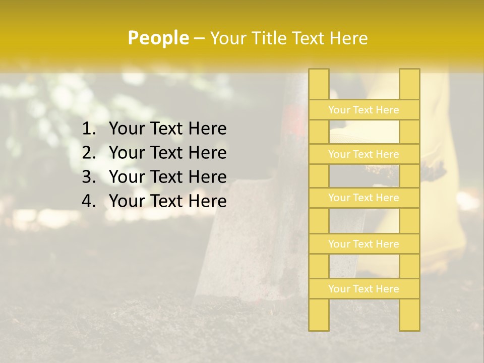 Copy Space Woman Soil PowerPoint Template