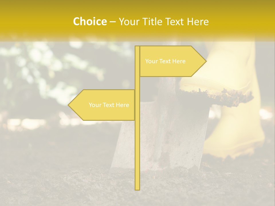 Copy Space Woman Soil PowerPoint Template