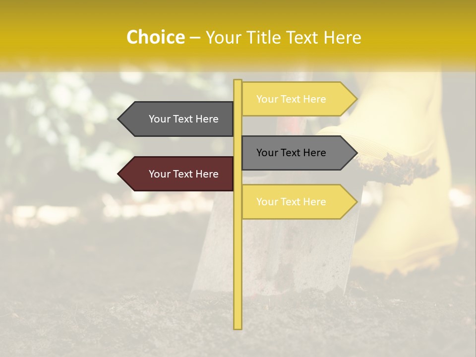 Copy Space Woman Soil PowerPoint Template