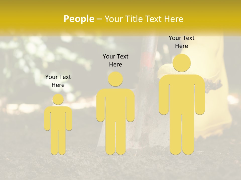 Copy Space Woman Soil PowerPoint Template