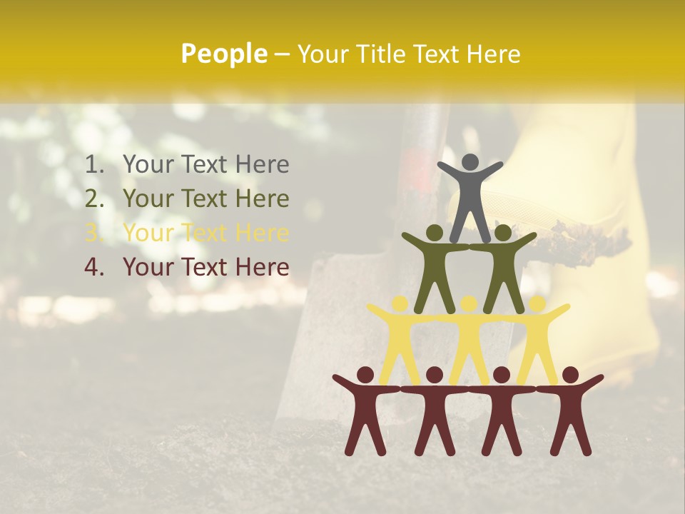 Copy Space Woman Soil PowerPoint Template