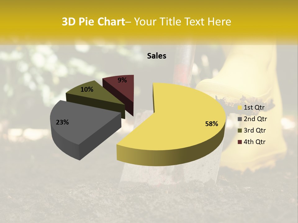 Copy Space Woman Soil PowerPoint Template