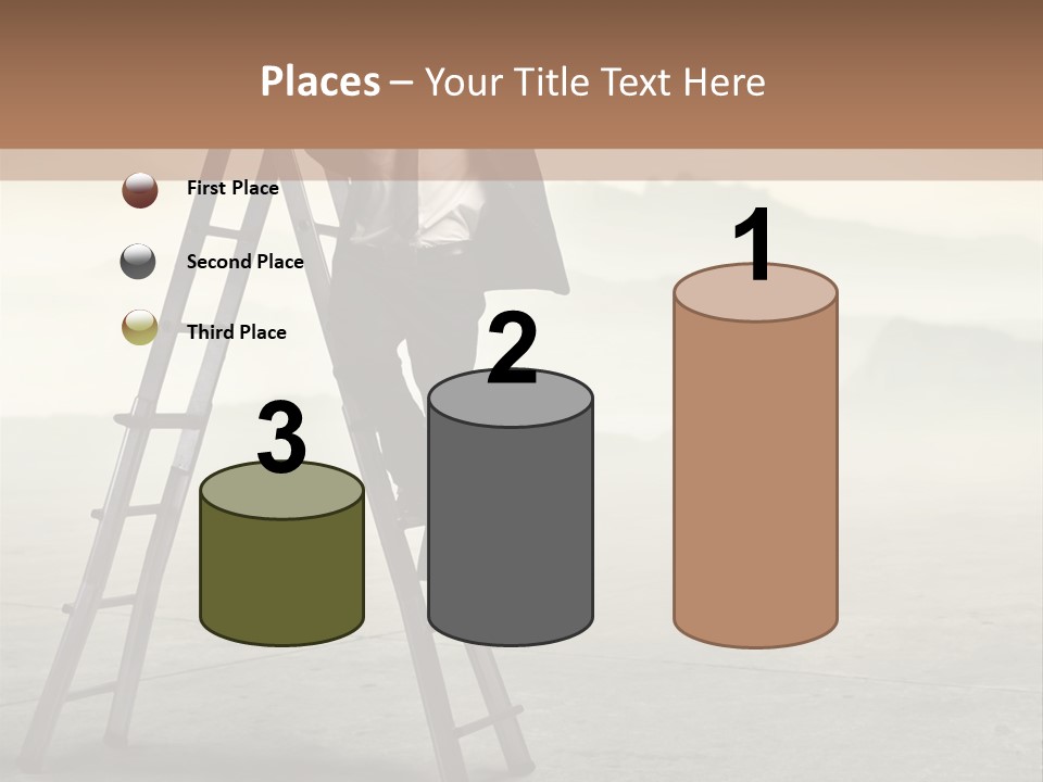Stairs Landscaped Young PowerPoint Template