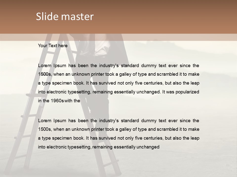 Stairs Landscaped Young PowerPoint Template