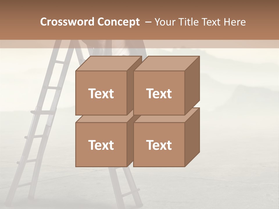 Stairs Landscaped Young PowerPoint Template