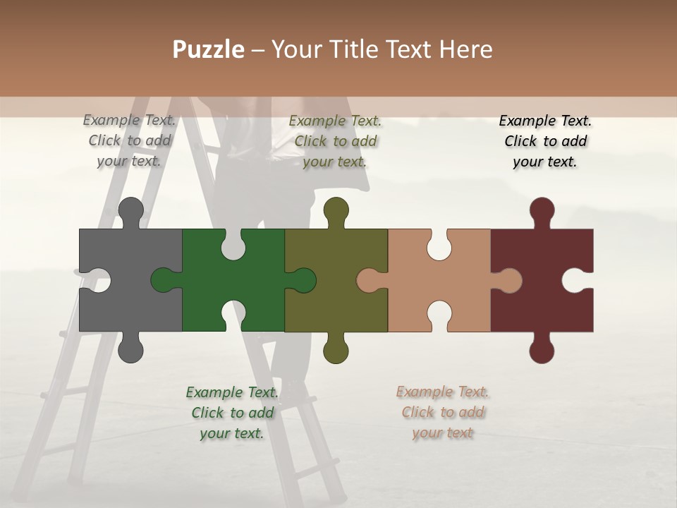 Stairs Landscaped Young PowerPoint Template