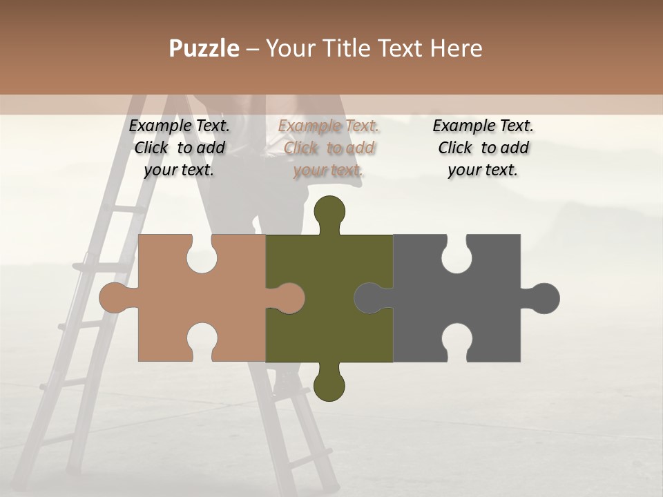 Stairs Landscaped Young PowerPoint Template